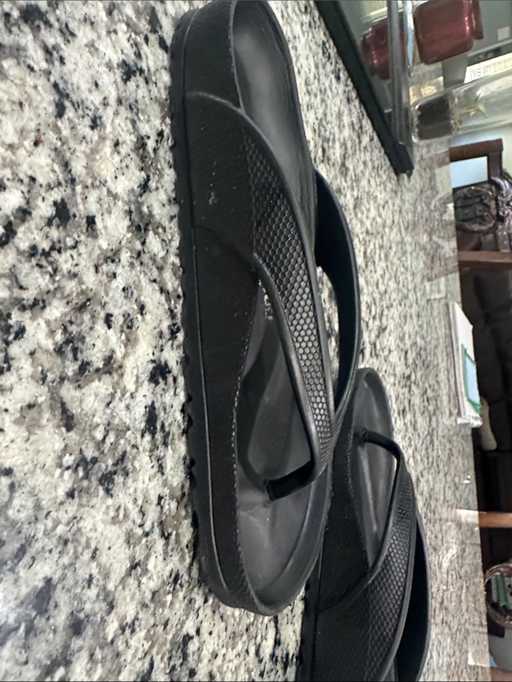 Birkenstock Black Women’s EVA Thong Sandals Size 8 - Picture 2 of 7